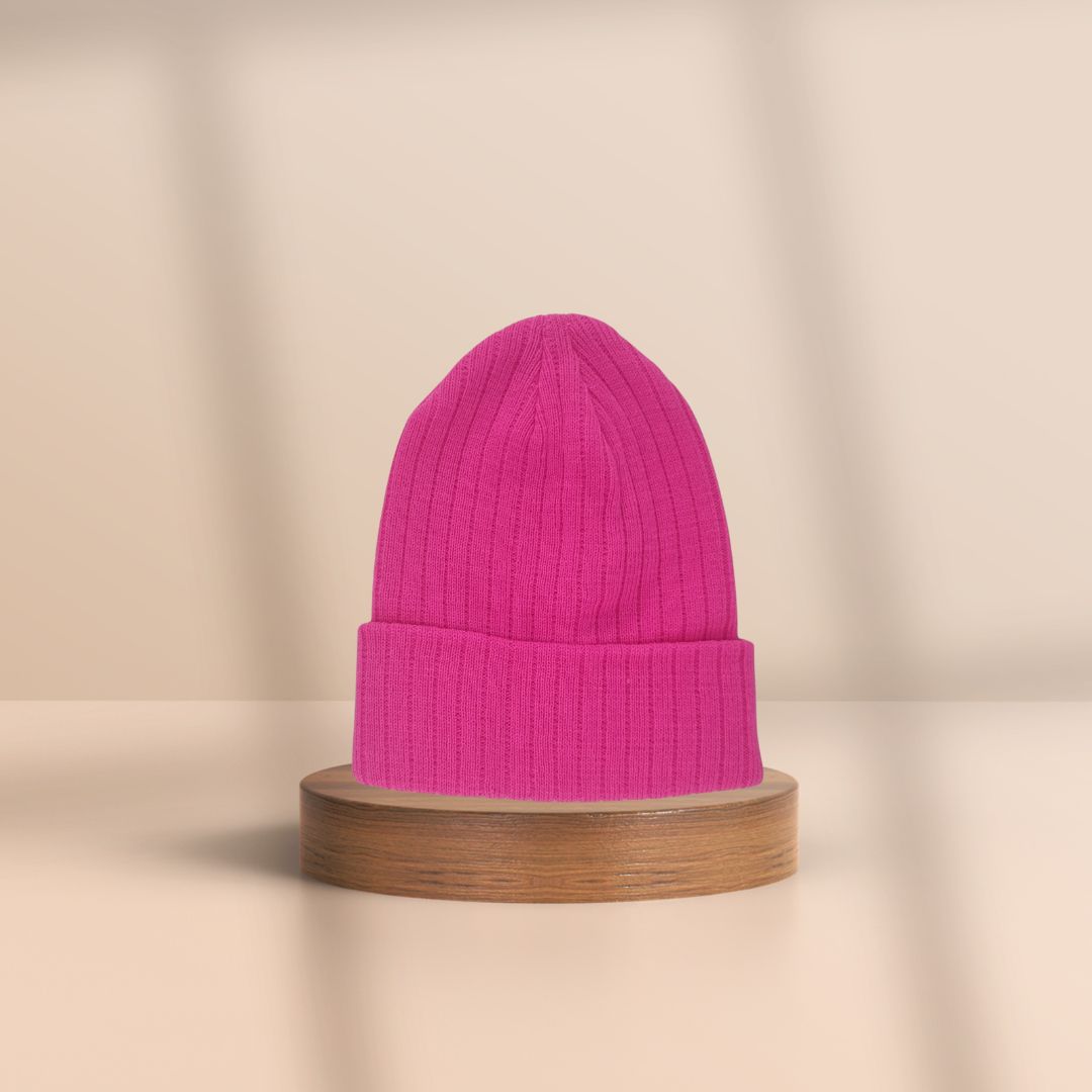 ביני סרוג ורוד - Beanie Knitted